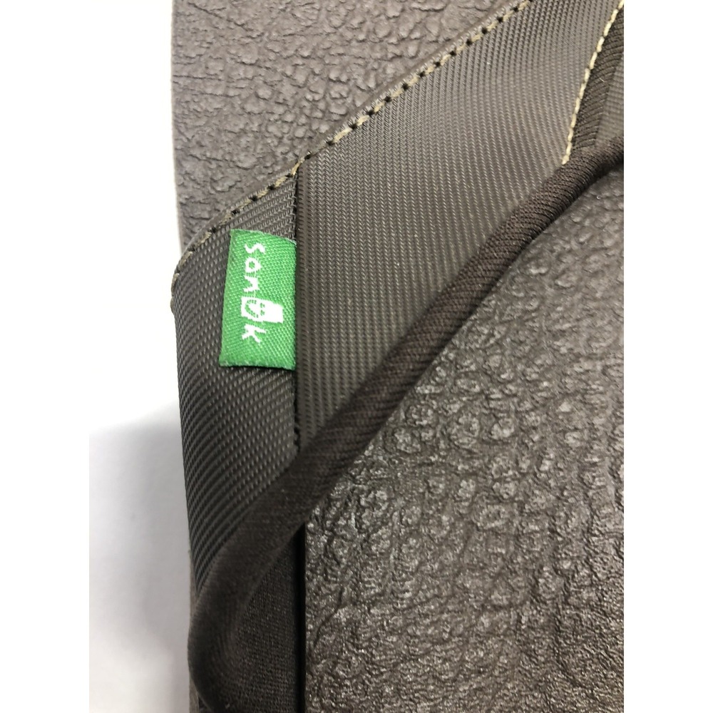 Sanuk Yoga Mat Men's Thong Flip Flop Dark Brown Sandals 13 - Picture 2 of 5